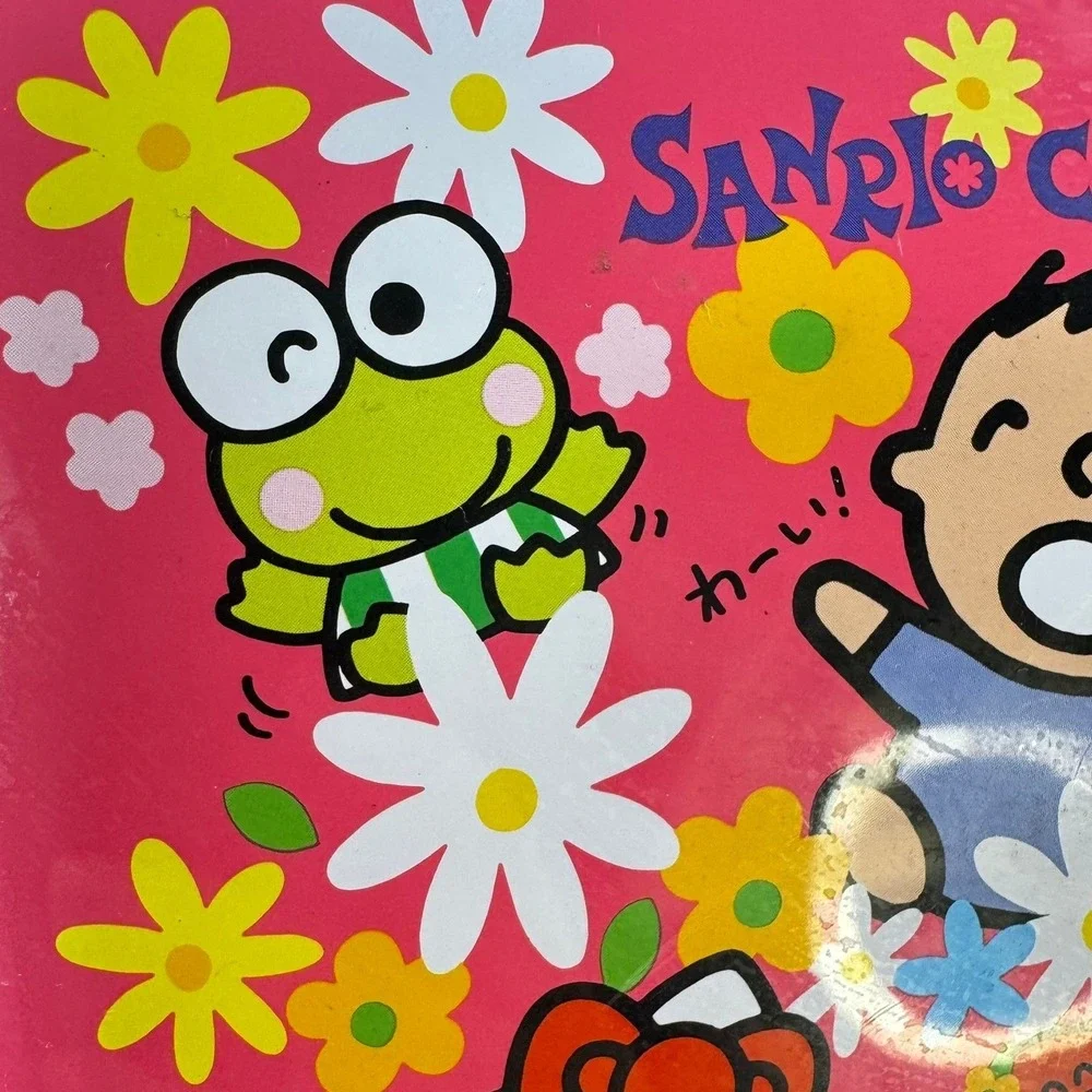 Vintage 1992 Sanrio Character Town Metal Lunch Box Hello Kitty Keroppi Pink Tin